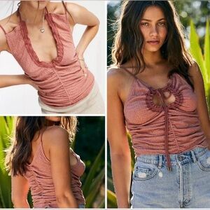FREE PEOPLE Love Her Keyhole Tank Top sz XS